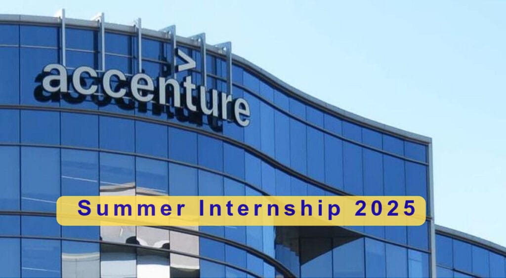 Accenture Summer Internship 2025 with a company image