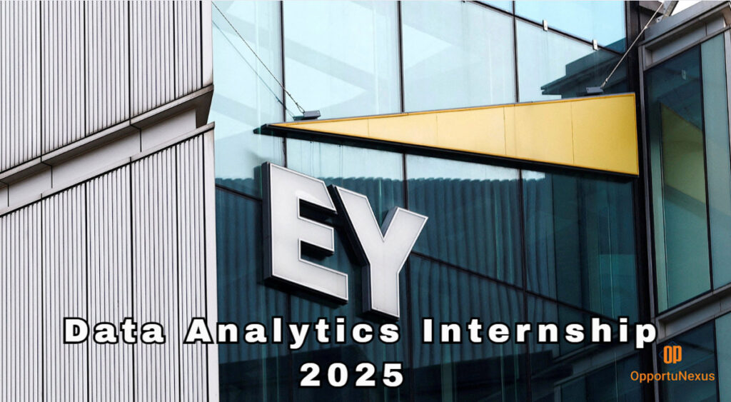 EY company with its logo to represent EY Data Analytics Internship 2025 India - Apply Now!