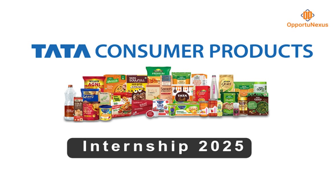 Internship Opportunity at Tata Consumer Products Summer Internship 2025