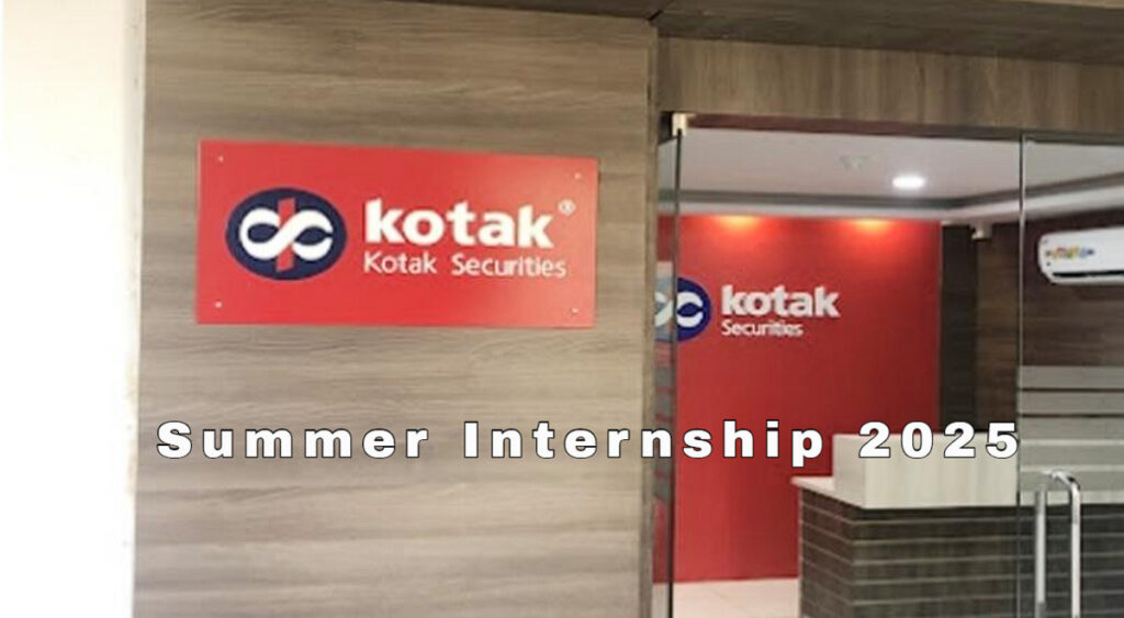 kotak Securities company image with text Kotak Securities Internship 2025 3-Month UX Design Role in Mumbai
