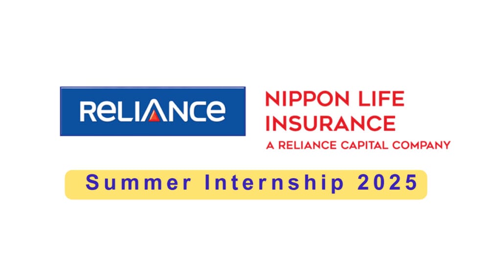 Logo of Reliance Nippon Life Insurance With text Reliance Nippon Life Insurance Internship 2025
